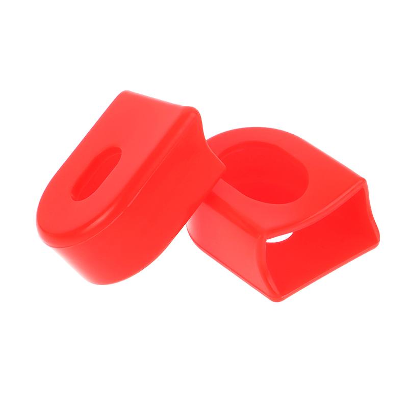 1 Pair Bicycle Silicone Crank Cover Protector Silicone Sleeve Pedal Crankset Protective Case Mountain Bike Cycling Accessories