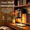 Vintage Reading Decorative Bookshelf Lamp Witch Hat Lantern Hollowed Out Black