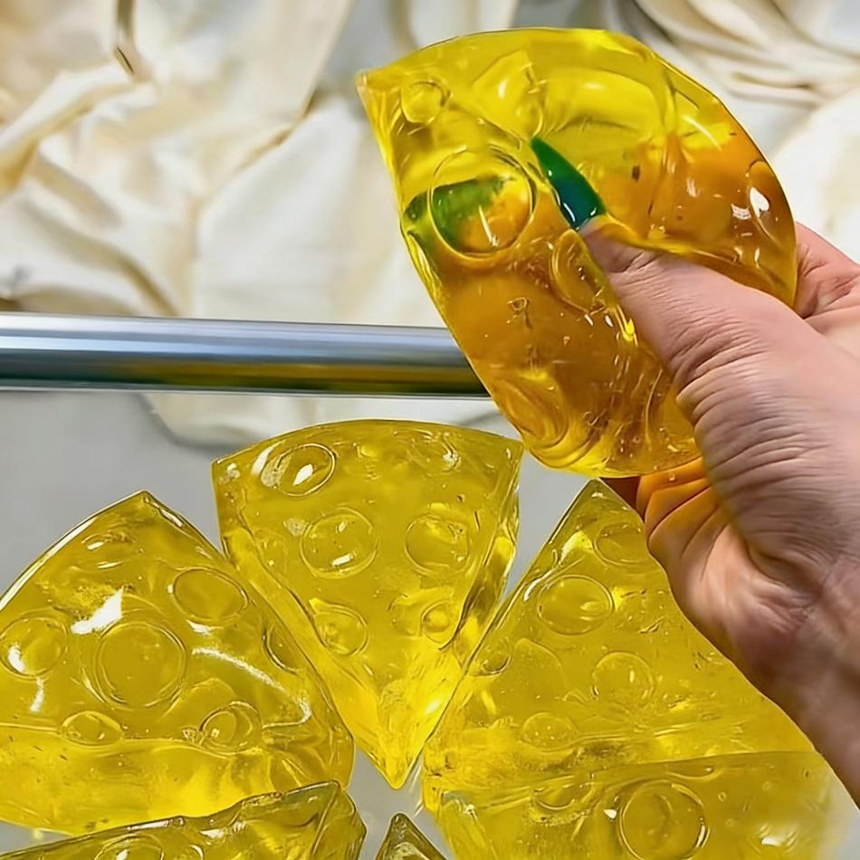 Maltose Honey Cheese Square Fidgets Toys Super Soft Mochi Cheese Squeeze Toy Funny Anti-Stress Sensory Toy For Adults Gifts