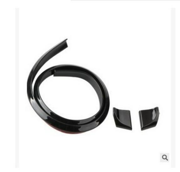 Universal Car Modification Rubber Tail Wing In Large, Small and Carbon Fiber Options with Pressure Wing and Rubber Strip.