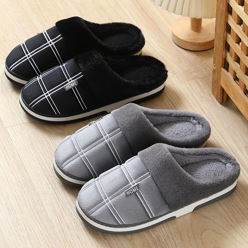 Cotton Slippers Large Size 2025 Winter Cotton Mop Warm Wool Slippers Thick Bottom Plush Slippers 45 46 47 48