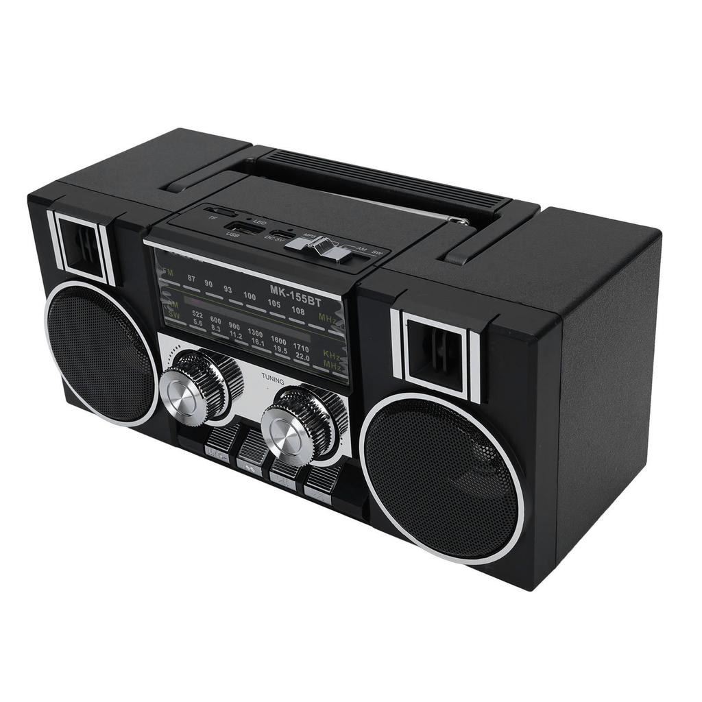 Portable FM AM SW Radio Full Band Clear Sound Quality Radio with RGB Speaker for Garden Bathroom