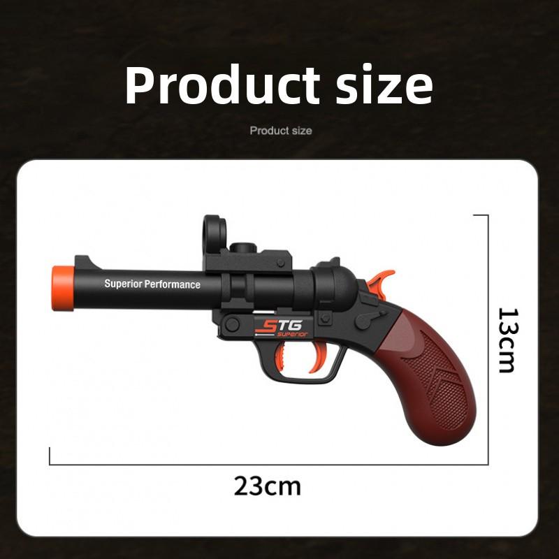 Игрушечный пистолет, выбрасывающий пули, пусковое устройство, детская игрушка, короткий пистолет, маленький пистолет для мальчиков, ностальгическое оружие для улицы, игрушка для детей, подарок