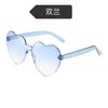 Солнцезащитные очки Peach Heart Love Glasses Trend без оправы, цельные, с морской пленкой, ослепительные цветные солнцезащитные очки