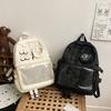 Школьная сумка в стиле коллаж для девочки-подростка Itabag Кавайный рюкзак Прозрачный рюкзак в форме сердца JK Женский рюкзак для ноутбука