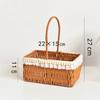 Imitation Rattan Rattan Flower Basket Decorative Picnic Weaving Basket  Photo Prop