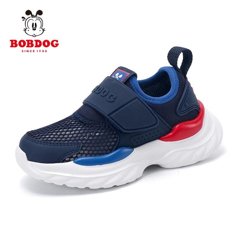 Детская обувь Bobdog Обувь для мальчиков 2026 Сетчатая дышащая Новые кроссовки Накладные Кроссовки для бега