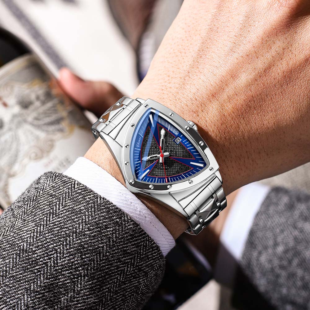 CHENXI Fashion Men's Watch Quartz Wristwatch Casual Hollow Triangle Watch Luxury Men's Gift Clock Relojes Para