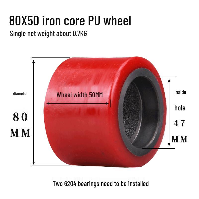 Hydraulic Pallet Truck Nylon Wheels & Iron Core PU Forklift Accessories