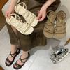 This Year, Temperament Sandals Women's Feet with New Popular 2025 Summer Versatile Models Are Not Tired of Skirts Roman Sandals Flat Bottom
