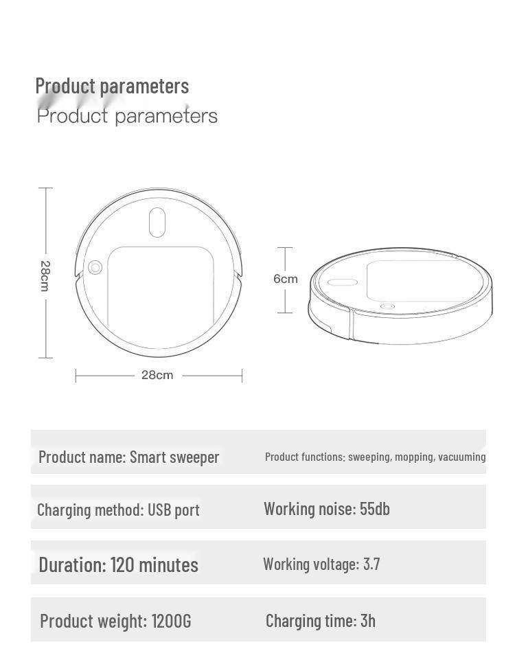 Умный пылесос 3-в-1 с USB-зарядкой для дома