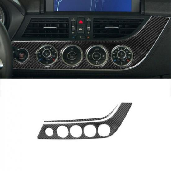 Bright Carboh Fiber Car Front AC Button Frame Cover For BMW Z4 E89 09 10 11 12