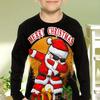 Christmas Children's 3D Digital Printed Boys' Fashionable and Comfortable Round Neck Long Sleeved T-shirt