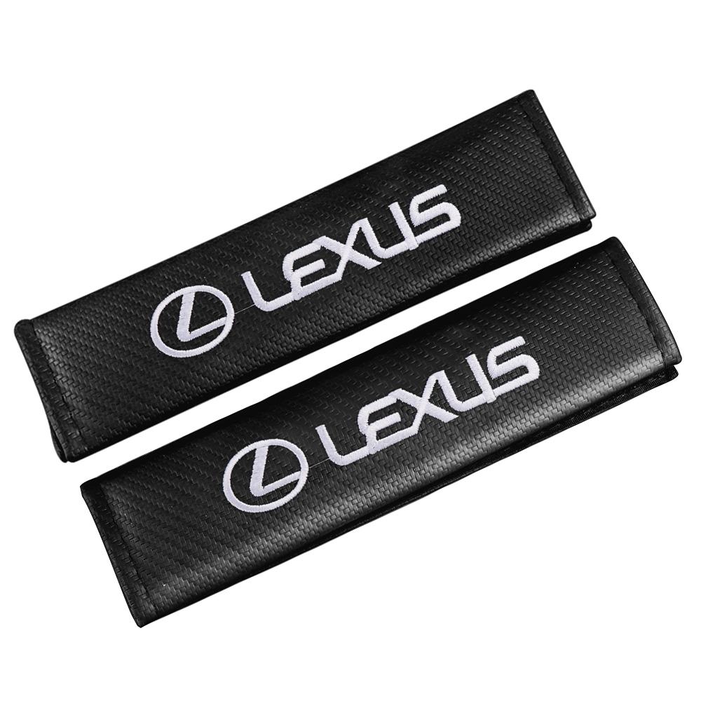 1/2Pcs Car Seat Belt Shoulder Carbon fiber Protector Pads For Lexus NX IS 250 RX GS UX RX300 RX350 CT200H GX460 ES LX Fsport GXFP0