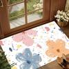 Cute Kid-friendly Entryway Rug Watercolor Floral Graffiti Pattern Non-slip Washable for Toddlers Girl's Bedroom Carpet Doormat