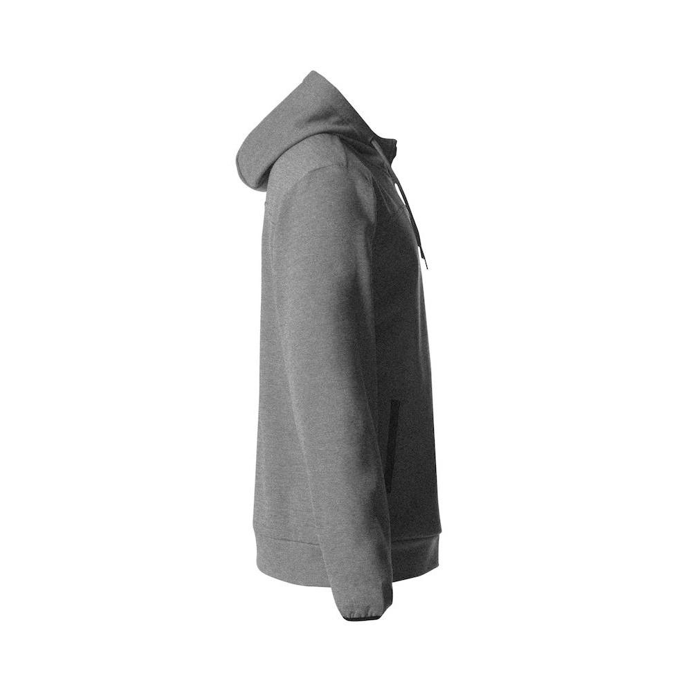 Clique Mens Ottawa Melange Full Zip Hoodie