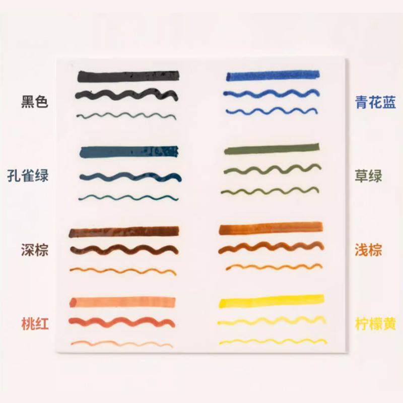 Pottery Tools Underglaze Color Marker Pen Color Saturated Waterproof Not Fading for Ceramic Painting 1150-1280℃