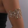 Sexy Hollow Flower Shape Rhinestone Arm Bracelet for Women Simple Floral Bridal Bracelet Wedding Jewelry Accessories
