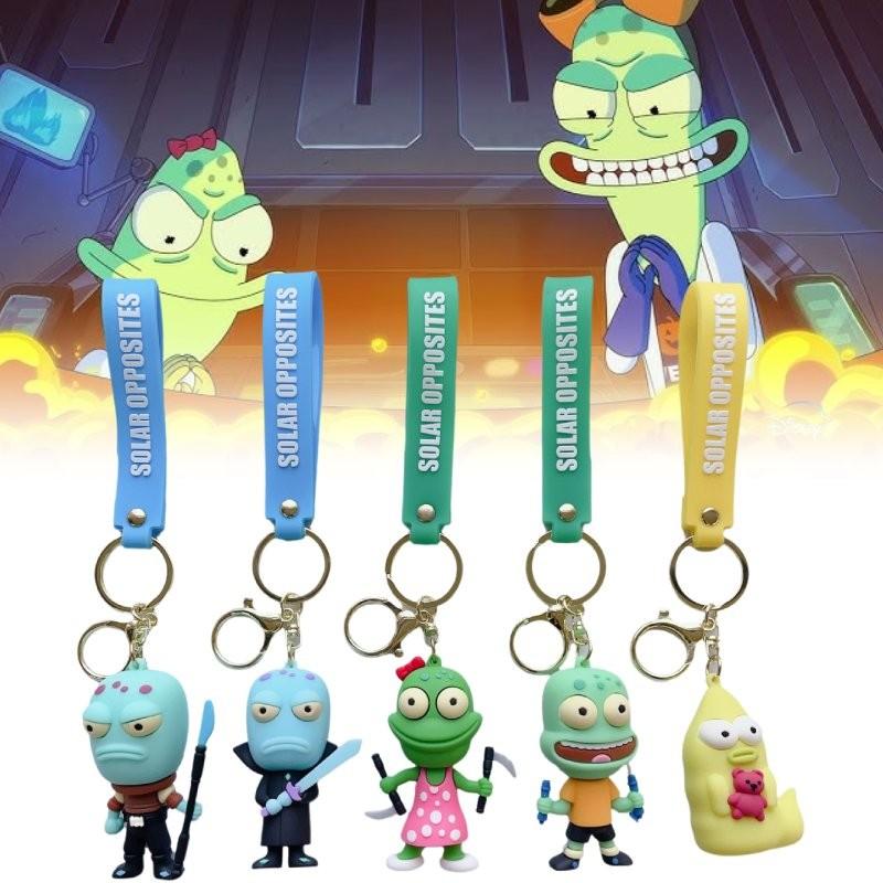 Креативный мультяшный брелок-инопланетянин ПВХ брелок для забавных идей для подарков Уникальный стиль современного искусства