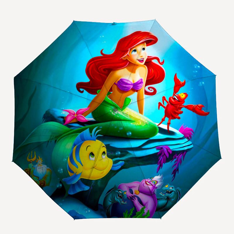 Ariel in the sea Automatic Opening and Closing Umbrella - Suitable for Various Occasions, Outdoor Activities, Lightweight and Durable Automa