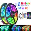 Светодиодная лента RGB 5 В, 60 светодиодов, меняющая цвет, самоклеящаяся, управляемая по Bluetooth и ИК, мягкая фоновая подсветка.