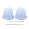 2 Set Silicone Punched Highlight Hair Cap Reusable Professional Hair Dyeing Coloring Staining Cap