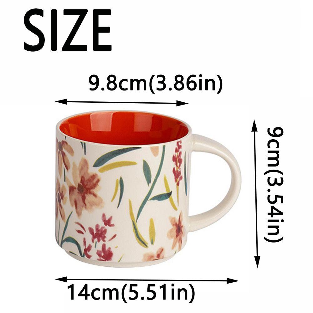 Креативная чашка для чая, цветочная цветная чашка для воды, подарки на день рождения, керамическая кофейная кружка, бытовая