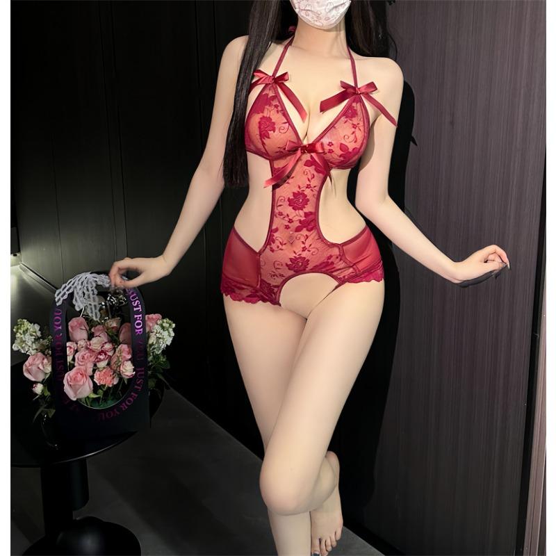 Боди, цельное, с открытой промежностью, для свободного секса, сексуальные подвязки, униформа чистого желания, кружевной соблазнительный комплект для сна 8