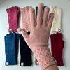 Knitted Cashmere Gloves for Autumn and Winter Women's Solid Color Labeling To Keep Warm and Cold Proof Wrist Guards Divided Fingers and Leak Fingers
