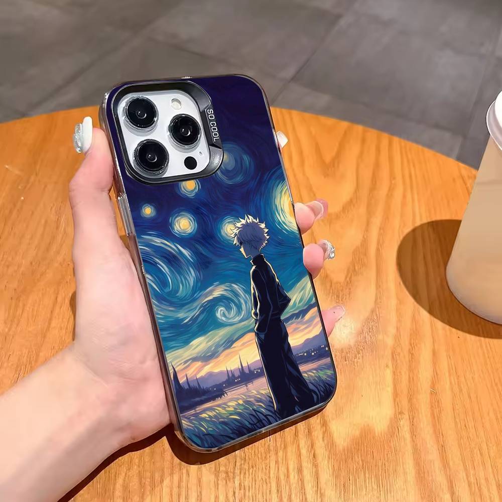 Крутая чехол-кейс Hunter Cool K-Killua НОВЫЙ для iPhone17,16,15,14,13,12,11,Pro,MAX Серый Матовый Силиконовый Черный Чехол