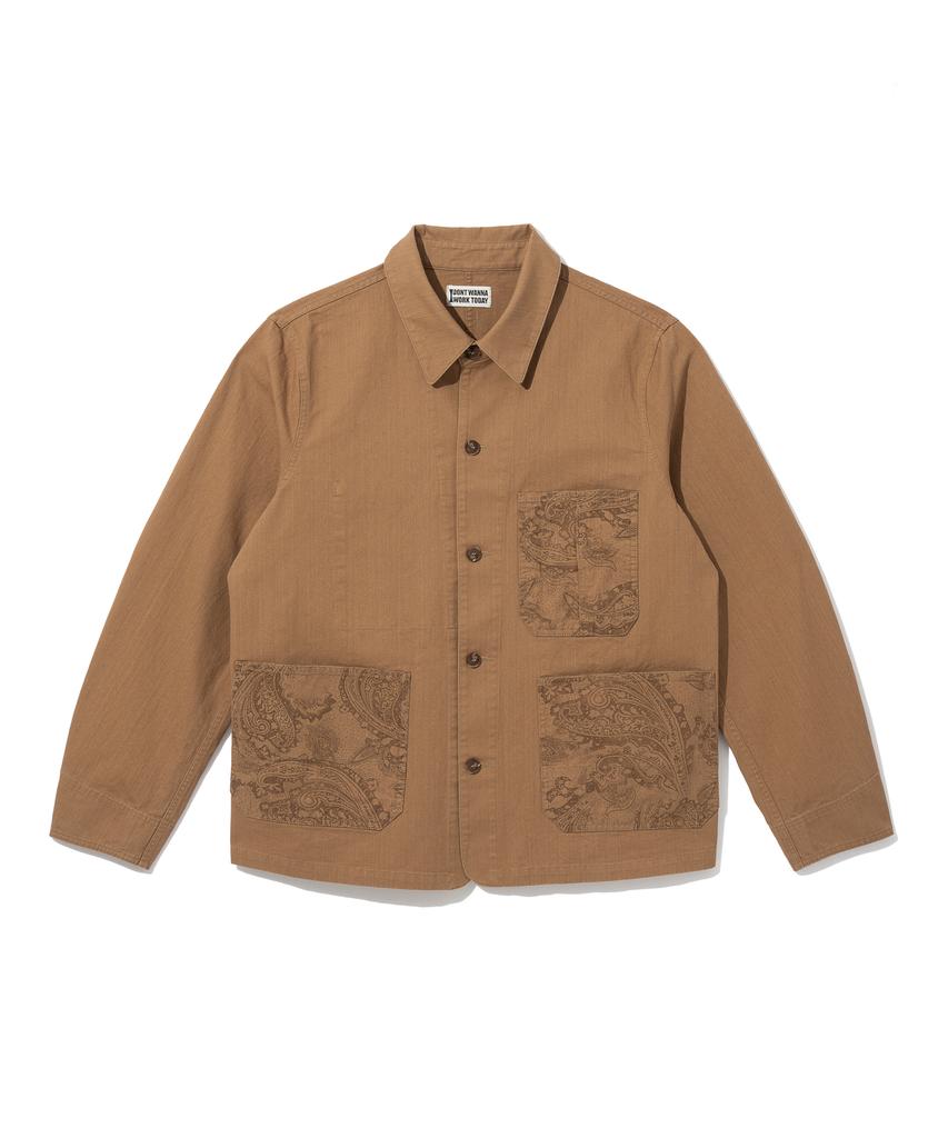 Idontwannaworktoday Shirt Jacket (Beige)