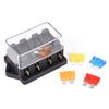 Car 4 Way Circuit Standard Ato Blade Fuse Box Block Holder 12V/24V+4 Way Fuse