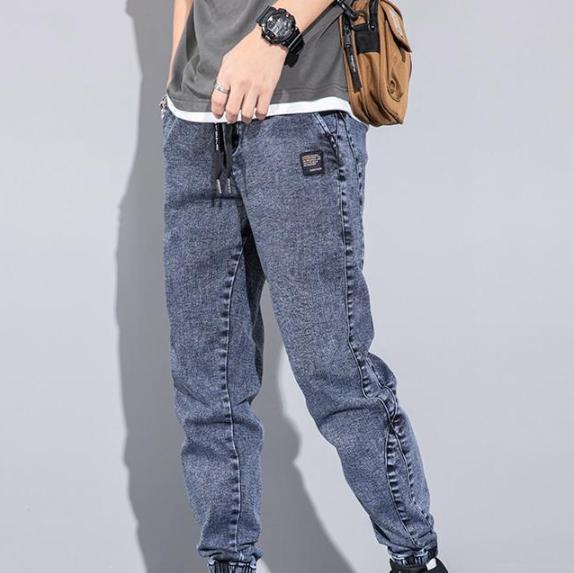 Мужская мода, черные, синие, серые джинсы, уличная одежда, брюки для бега, брюки размера плюс 8XL, повседневная прямая уличная одежда, свободные джинсы с эластичной резинкой на талии