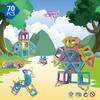MAGBLOCK 70 Pieces Magnetic Blocks Magnetic Blocks Magnetic Toys Building Blocks 3D Educational Toys for Elementary School Nursery School Christmas
