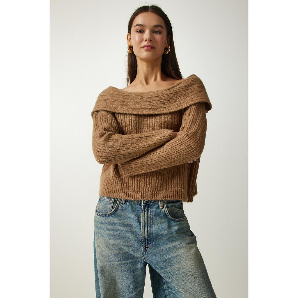 Женский красный трикотаж с воротником Мадонна Pf00049