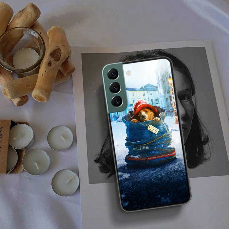 Милый Чехол для Телефона с Мишкой Паддингтоном Для Samsung Galaxy S22 S25 Ultra S21 S10 Plus S26 Edge S20 S23 S24 FE Чехол Силиконовый Мягкий