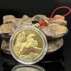 Брелок-украшение в виде монеты 2026 Зодиак Лошадь Золотой цвет Памятная медаль Год Лошади Маленький подарок Металлические изделия Сувенир