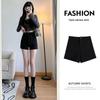 2024 Women's High Waist Black Shorts - Summer Slim Fit Hip-Wrapped Korean Style
