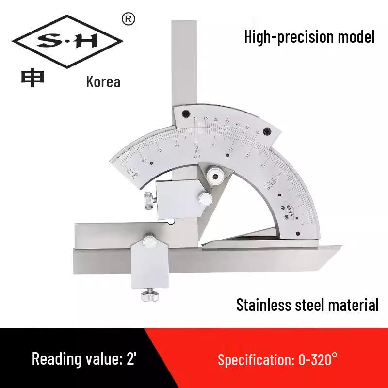 ShenHan ShenGong 0-320° Protractor: Versatile Industrial Goniometer Angle Measuring Tool