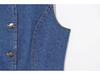 Летний женский джинсовый жилет без рукавов и шорты средней посадки, повседневный костюм в европейском и американском стиле, 2025.