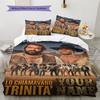 Name Custom Terence Hill and Bud Spencer Pattern Bedding Set Quilt Cover Pillowcase Home Decor Gift (1 * duvet cover + 2 * pillowcase, without core)