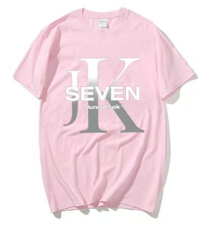 2026 Hot Jungkook Solo Single Sevendesign T-shirt for Youth Crew Neck T-shirt Men Women Short Sleeve Casual Tees Jungkook Fans Clothes Loose Tops