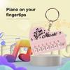Keychain Pendant Mini Electronic Piano Shape 8 Keys Light Music Cartoon Couple Pendant Exquisite Key Ring Funny Birthday Gift