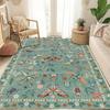 Elegant Botanical Insect Print Rug for Modern Living Room, Bedroom and Kitchen Dining Non-Slip Decor Washroom Floor Mat Alfombra