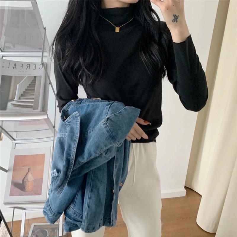 Женская рубашка с полуворотом из немецкого бархата, осень/зима, 12 цветов, отделка Fairy Wood Ear, начес и утолщение для тепла