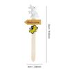 Wooden Easter Welcome Standing Sign Cartoon Bunny Resin Garden Landscape Decoration DY Stakes Lawn Ornament Party Decoration