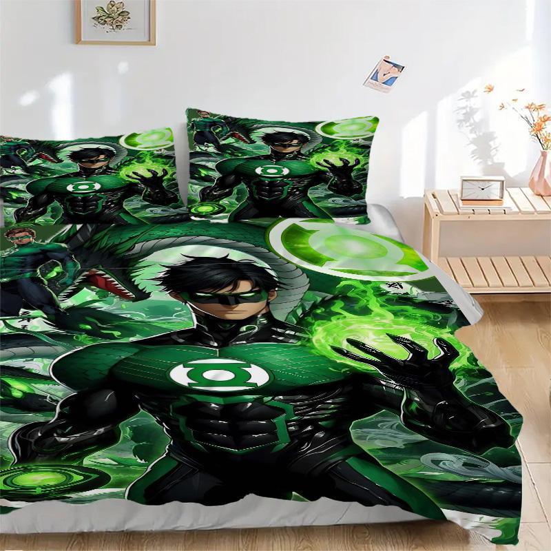 Green Lantern Power Print 3Pcs Bedding Setduvet Cover With 2 Bedropillowcase Home Birthday Gift