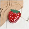 Women's cute leather design sense trendy fashion personality strawberry crossbody shoulder bag