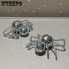 WTEMPO Disco Style Reflective Disco Ball Spider Ornaments Halloween Decorative Ornaments Festive Haunted House Decoration Props