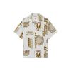 Moto Series Spring/Summer 2022 Trendy Music Festival Letter Pattern Full Print Single-Breasted Short Sleeve Shirt Men Tops Off-White ASHS041-1